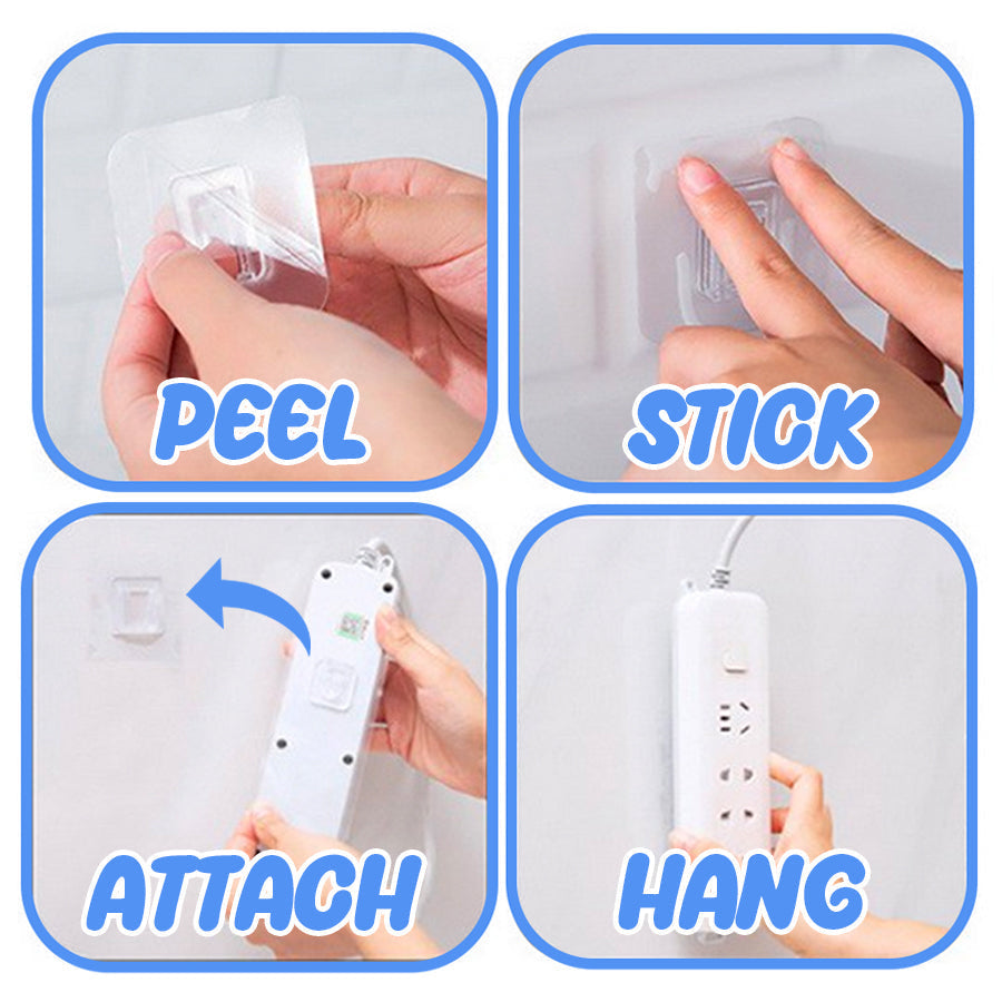 MCOIKY® Double-Sided Self Adhesive Hooks , 1 pack@ 10pcs