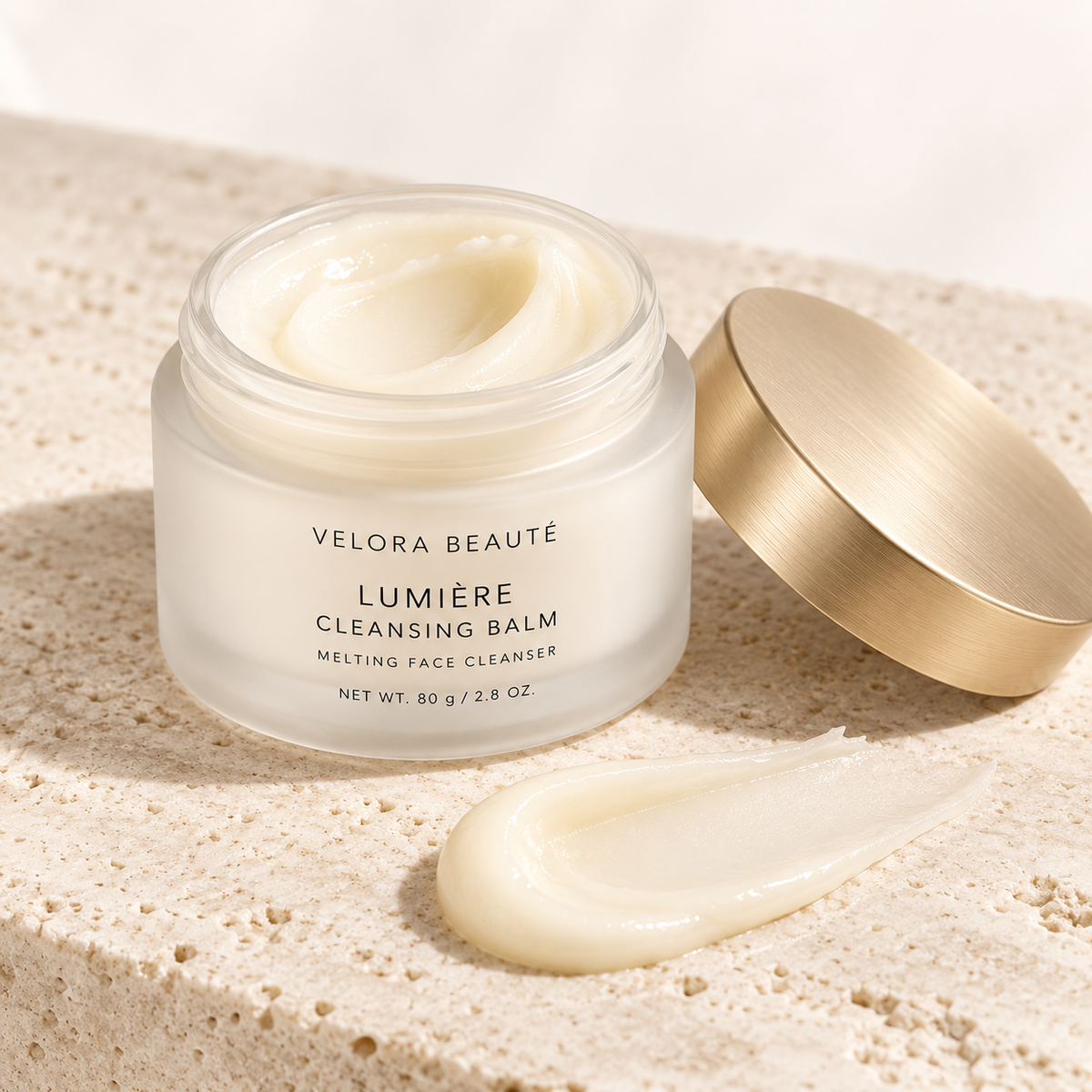 Lumière Cleansing Balm, melting ivory balm texture detail