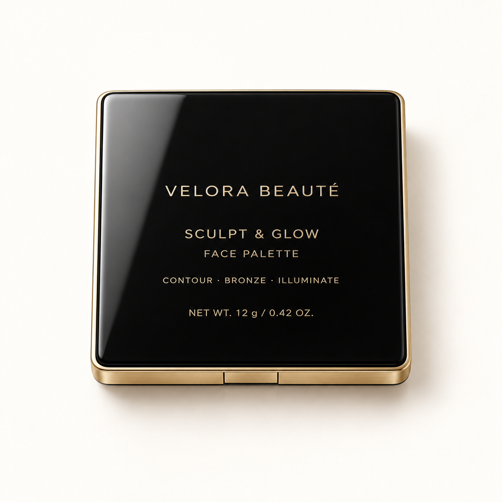 Sculpt & Glow Palette by VELORA BEAUTÉ, front-facing product main image