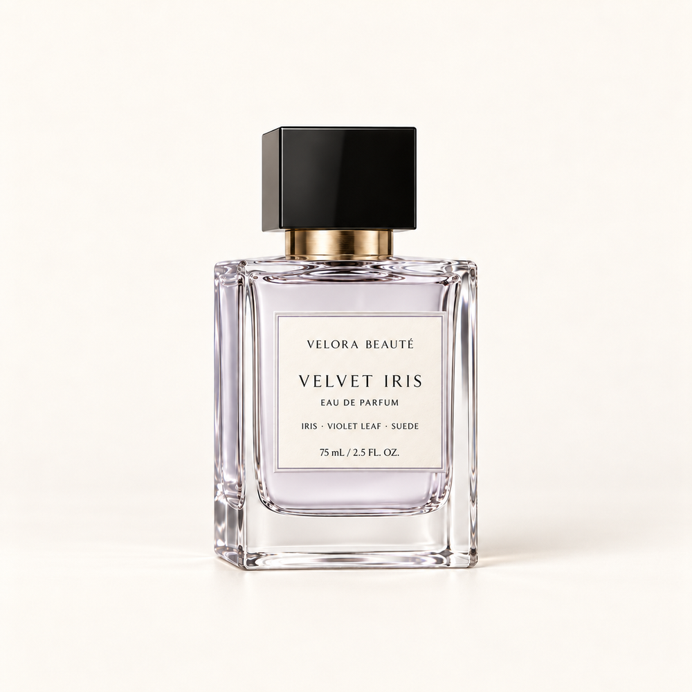Velvet Iris Eau de Parfum by VELORA BEAUTÉ, front-facing product main image